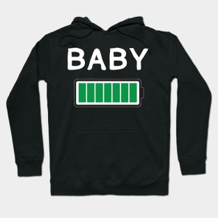 Funny Family Matching Shirt Set Baby Battery Life T-shirt Hoodie